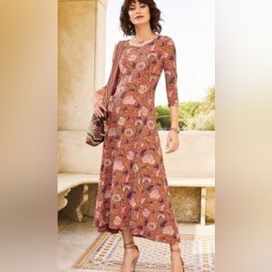 Peruvian Connection Long Sleeve Maxi Dress Size Small